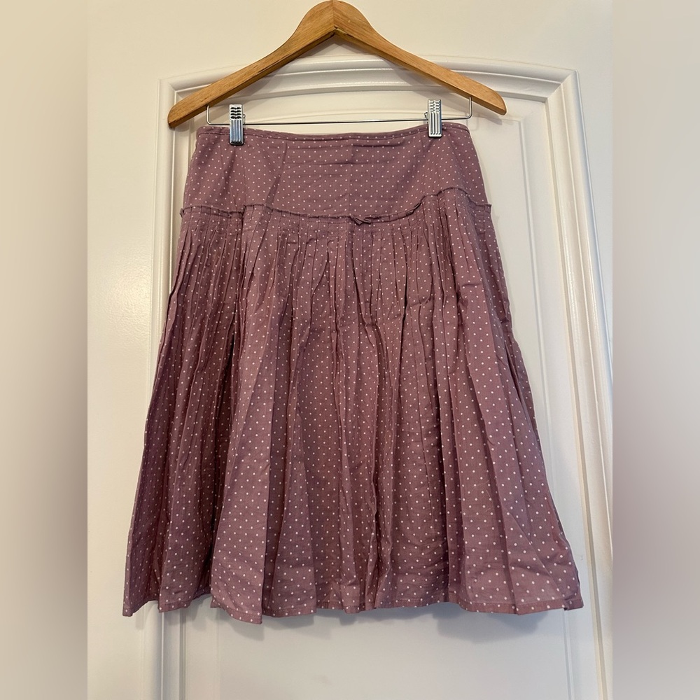 Cyrillus Paris Purple Polka Dot Skirt